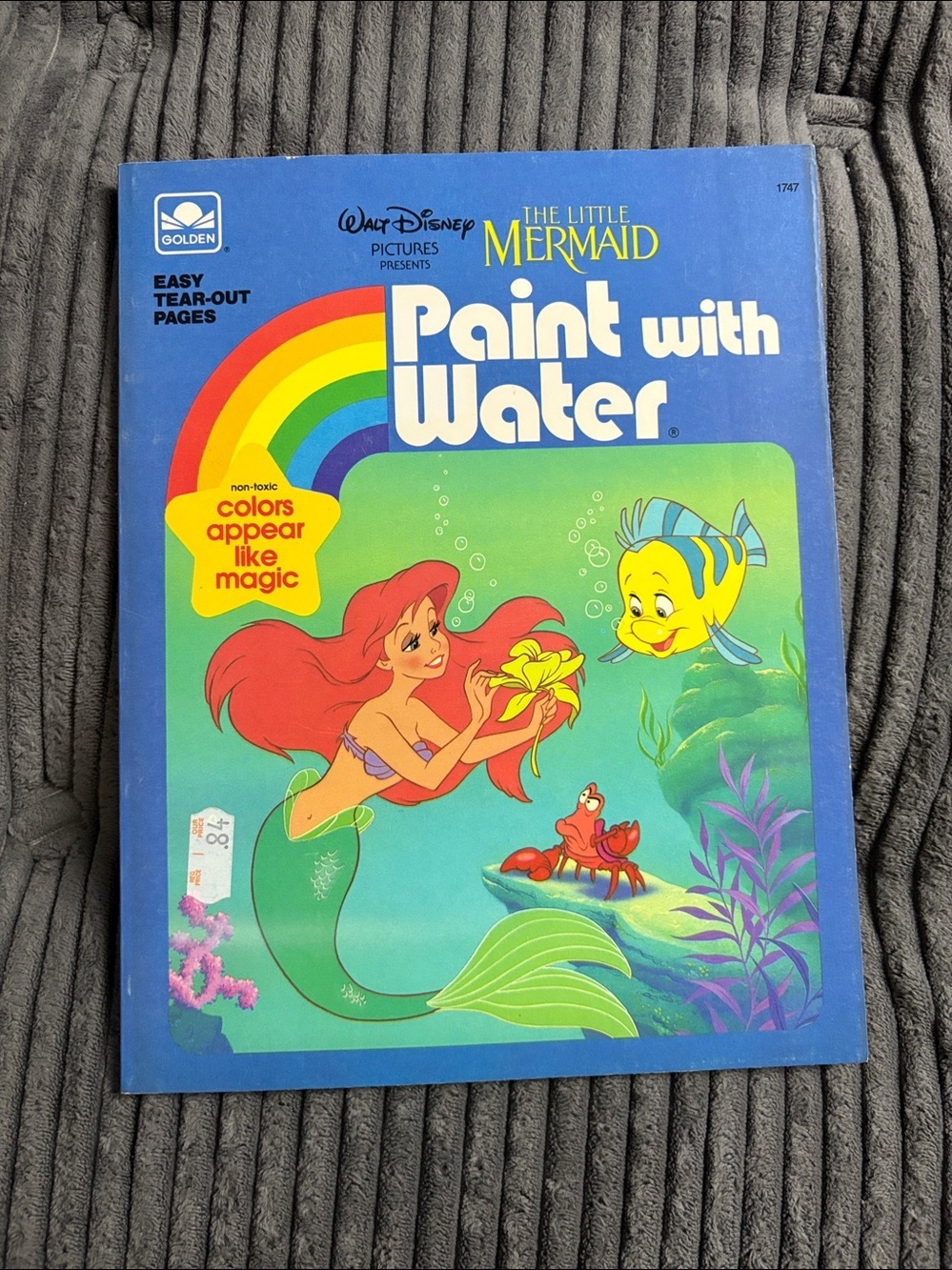The Little Mermaid Paint with Water Book Vintage 90s book
